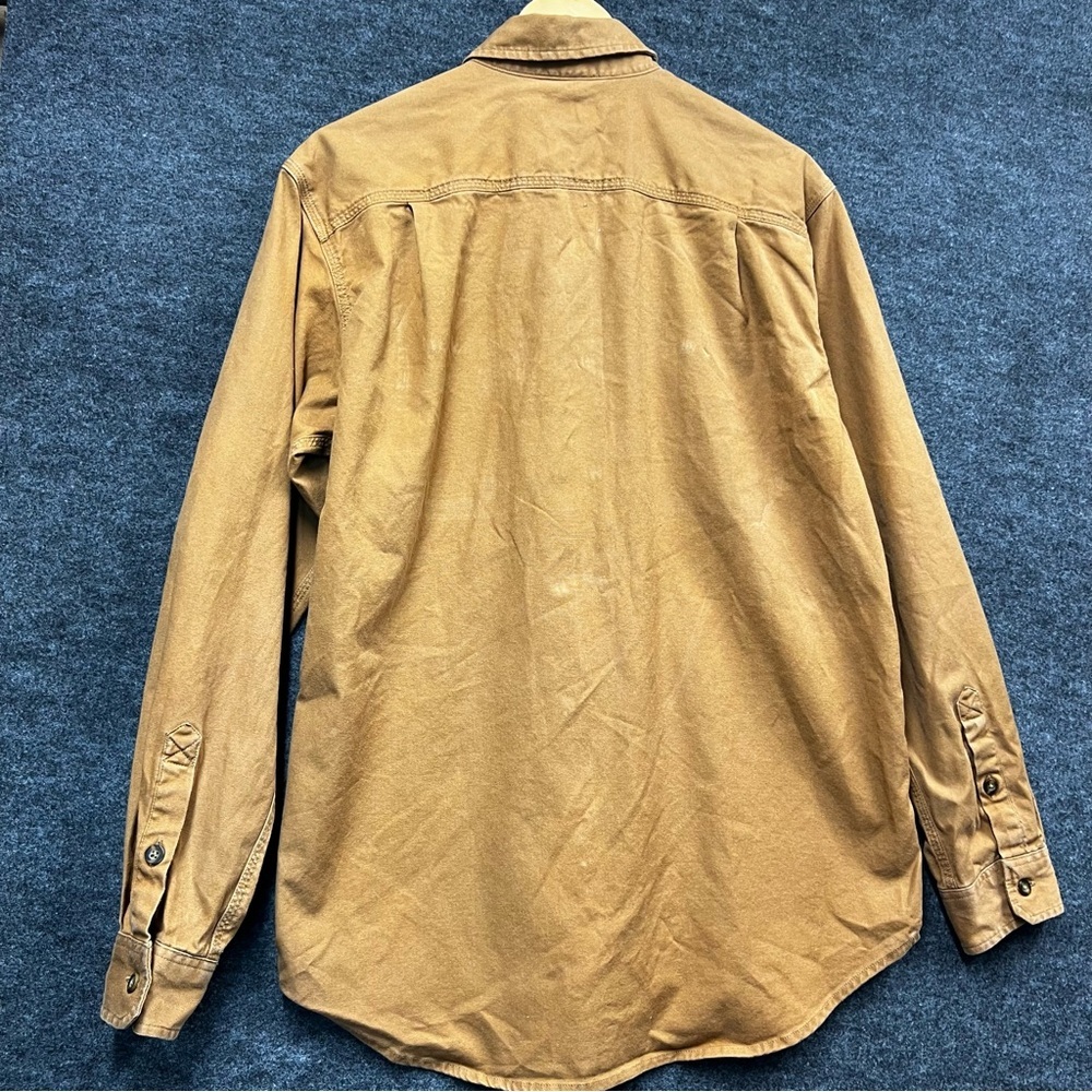 Carhartt Men's Relaxed Fit Midweight Canvas Long-Sleeve Shirt Size M - Picture 8 of 12